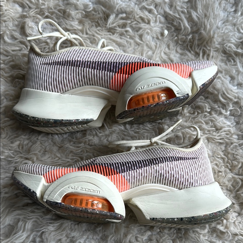 Nike Women's Shoes - White and Orange